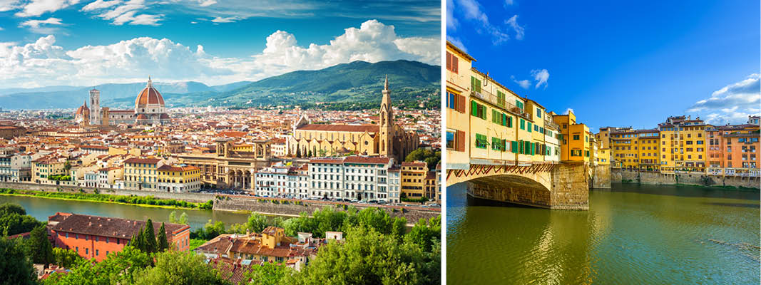 Firenze med Ponte Vecchio broen